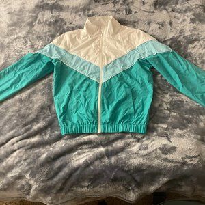 Never Worn Ideology Teal, White and Blue Track Jacket